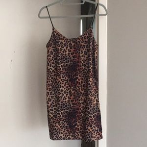 Leopard slip dress
